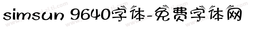 simsun 9640字体字体转换